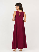 Robe longue fluide à fines bretelles CVAT148