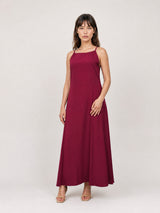 Robe longue fluide à fines bretelles CVAT148