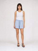 Short en coton à taille volantée CW19716