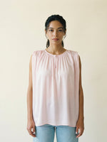 Load image into Gallery viewer, Pleated Round Neck Long Sleeve Flowing Top DB15133
