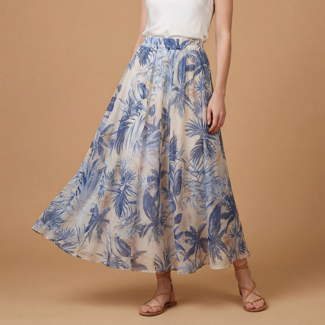 Printed skirt with elasticated waist – DB75152-3 