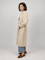 Manteau long en laine et cachemire à double boutonnage – DSY268857