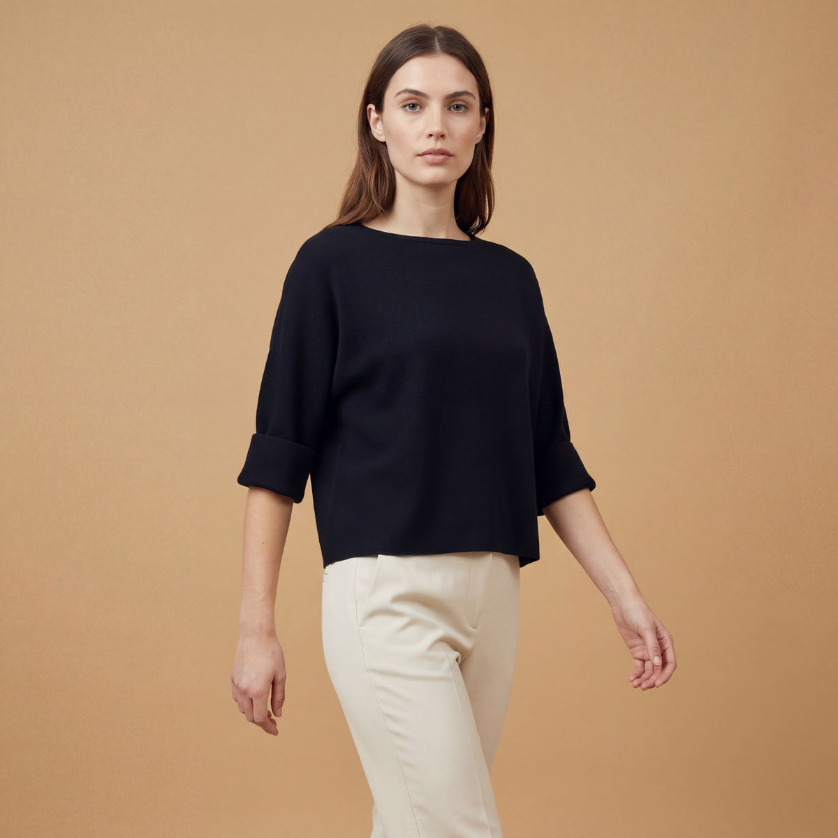 Oversized sweater with rolled up sleeves dsy9145