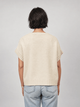 Pull col rond à fleurs en relief DSY9724