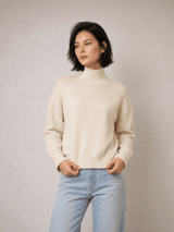 Pull ample à col montant et bords côtelés – DSY9735