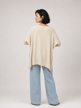 Pull ample en maille souple à bords côtelés – DSY9744