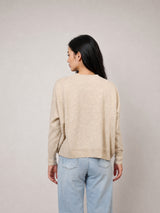 Pull en laine mérinos ample à poche plaquée DSYL2603