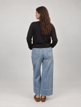 Pull en laine mérinos à col V et coupe fluide – DSYL88240