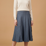 Jupe midi plissée en maille fluide HY81194