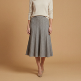 Jupe midi plissée en maille fluide HY81194