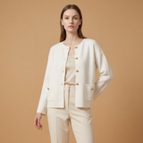Gilet boutonné à poches plaquées DSY9463