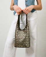 Sac épaule clouté cuir grainé – BK1546-2