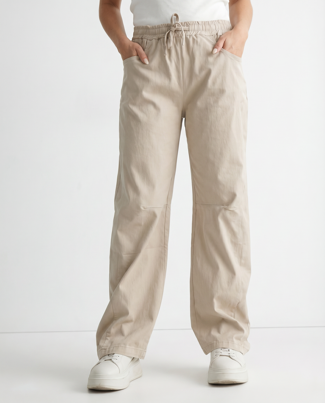 Pantalon droit taille élastique CVA826238