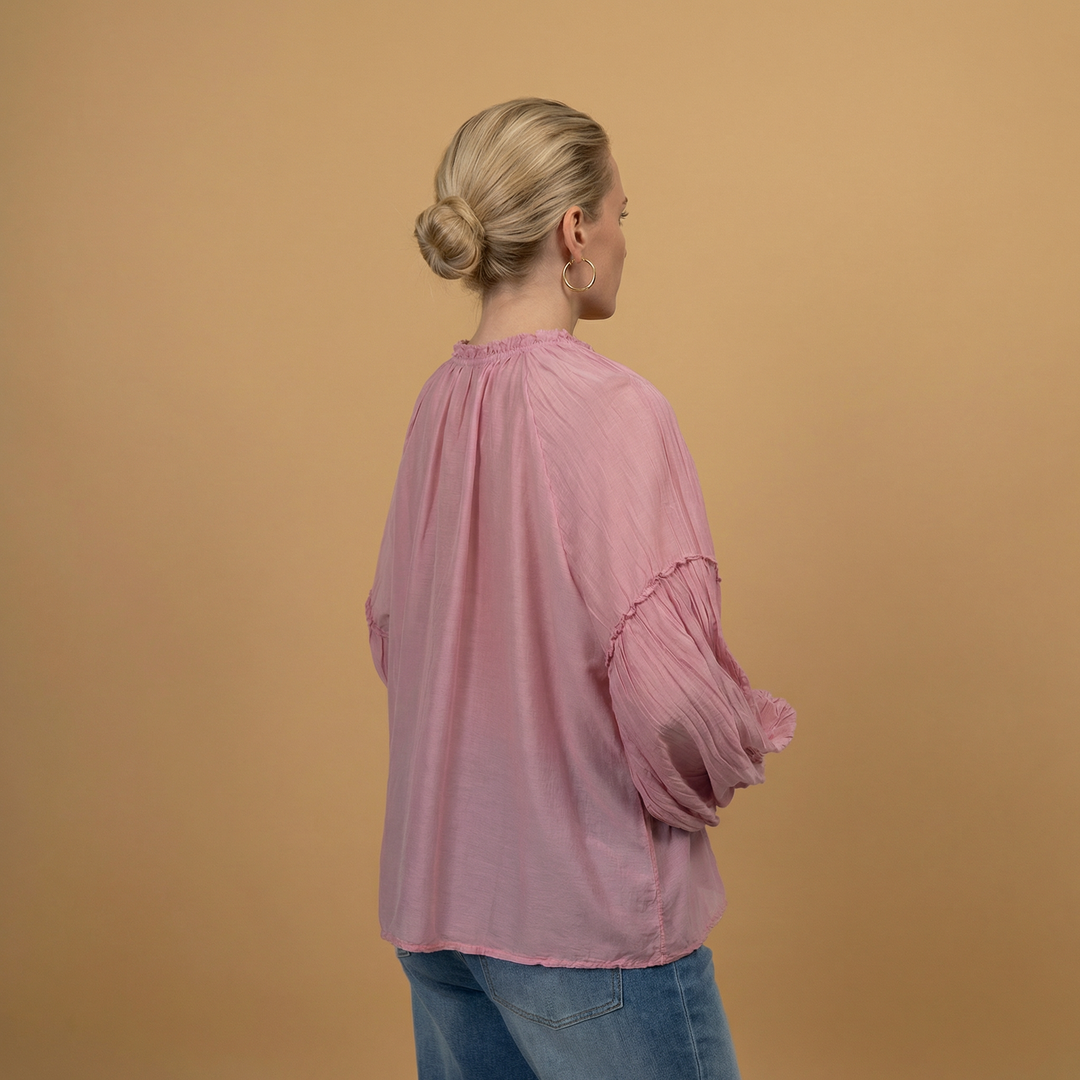 Lightweight, flowing blouse in cotton and silk – KD9229TC