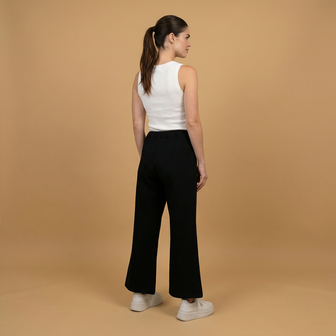 Wide-leg trousers with elasticated drawstring waist – TDM96225