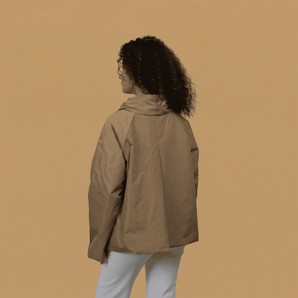 Waterproof jacket with structured stand up collar   hm7294