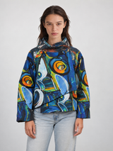 Veste col drapé imprimée – HM7690P