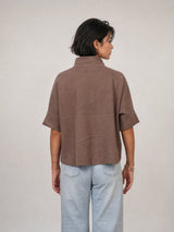 Gilet en maille zippé à col montant HY11920