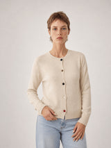 Gilet doux à boutons contrastés HY26028