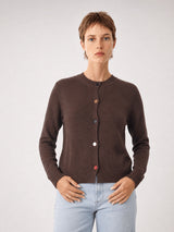 Gilet doux à boutons contrastés HY26028