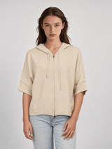 Gilet cape zippé à capuche – HY26088