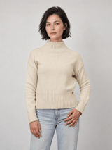 Pull col montant en maille côtelée – HY30709