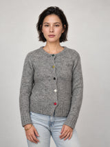 Gilet en maille à boutons multicolores – HYL26086
