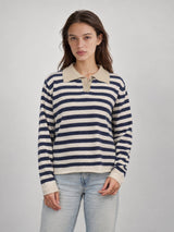 Pull rayé col polo HYC91026