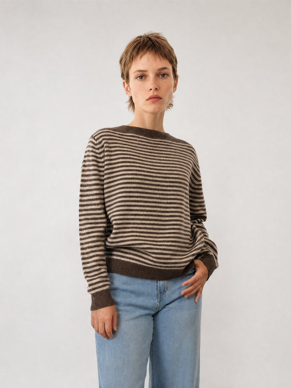 Pull rayé en laine HYL18108