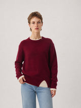 Pull bicolore en laine HYL1877