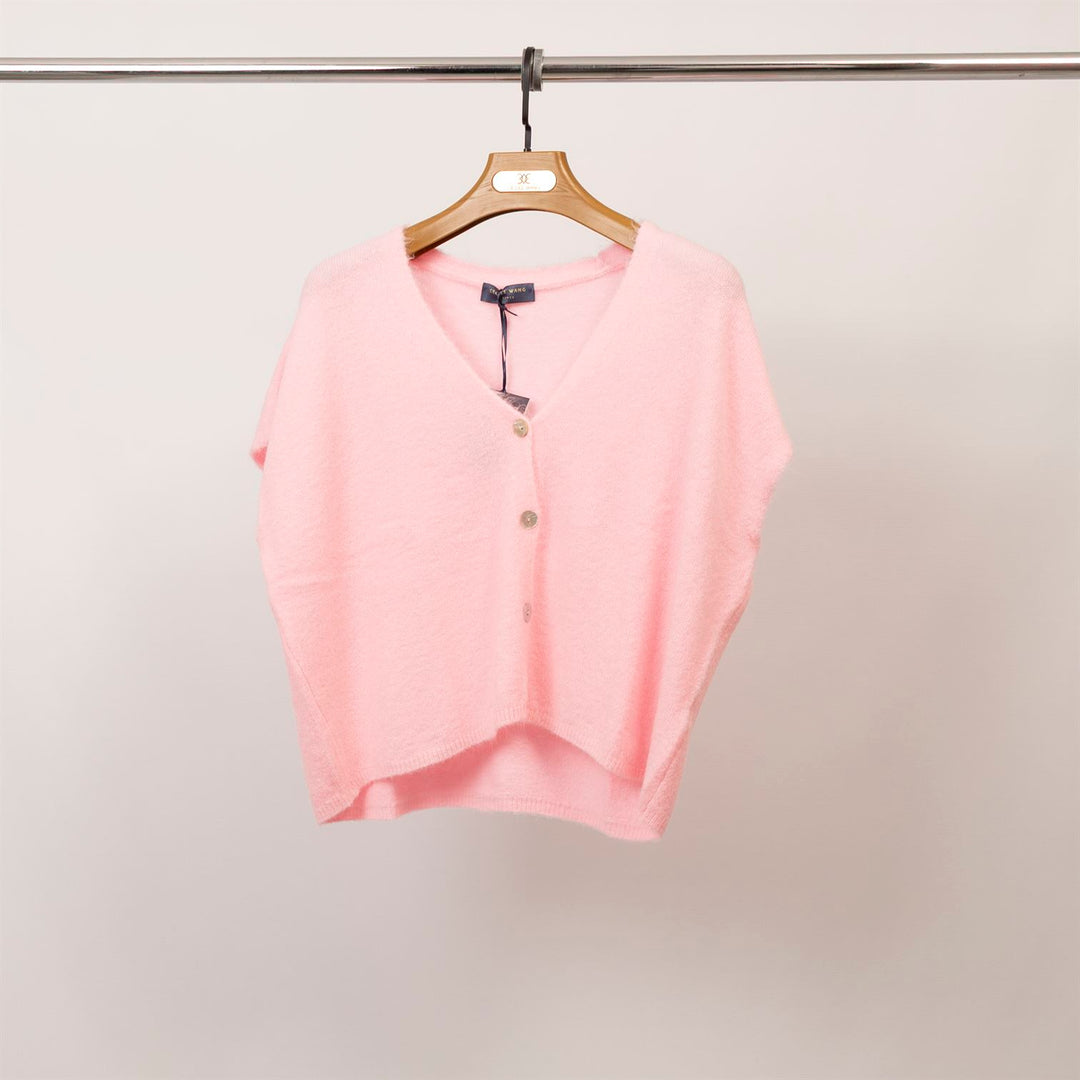 Soft knit V-neck sleeveless vest – PJ24073 