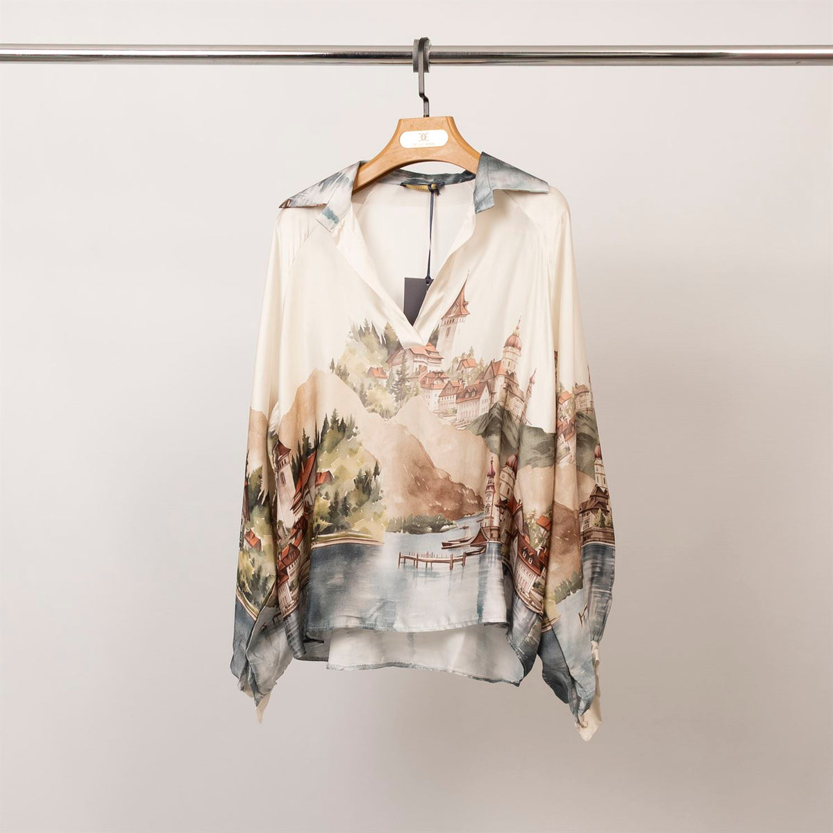 Landscape print satin tunic – kd7365vs 32