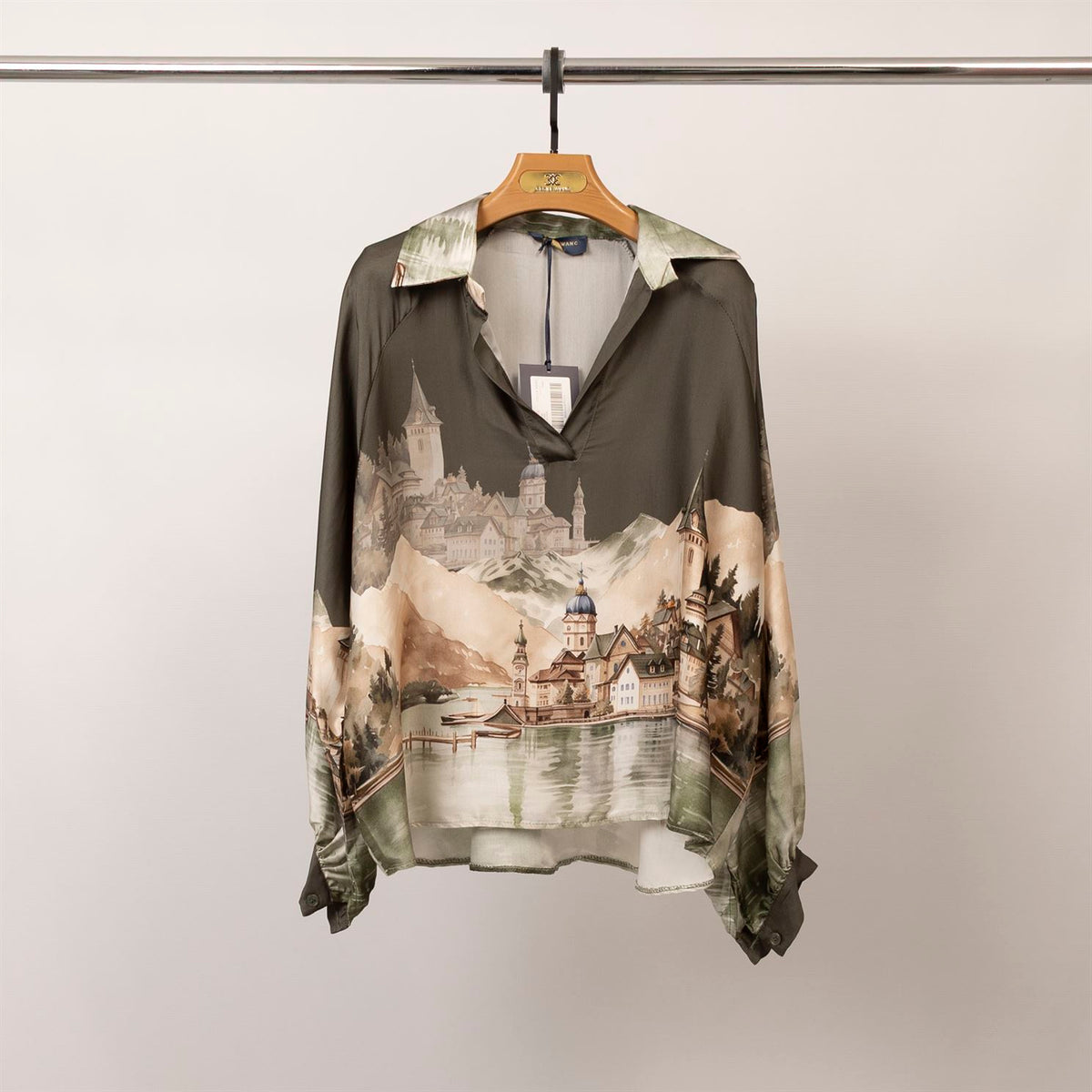 Landscape print satin tunic – kd7365vs 32