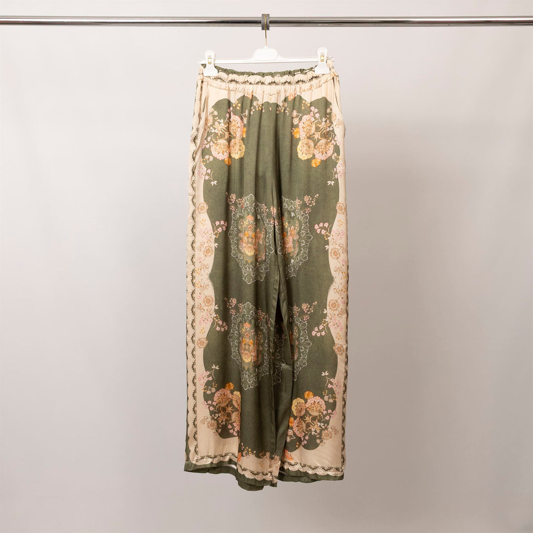 Pantalon satiné ample imprimé esprit baroque – KD9099VS-3