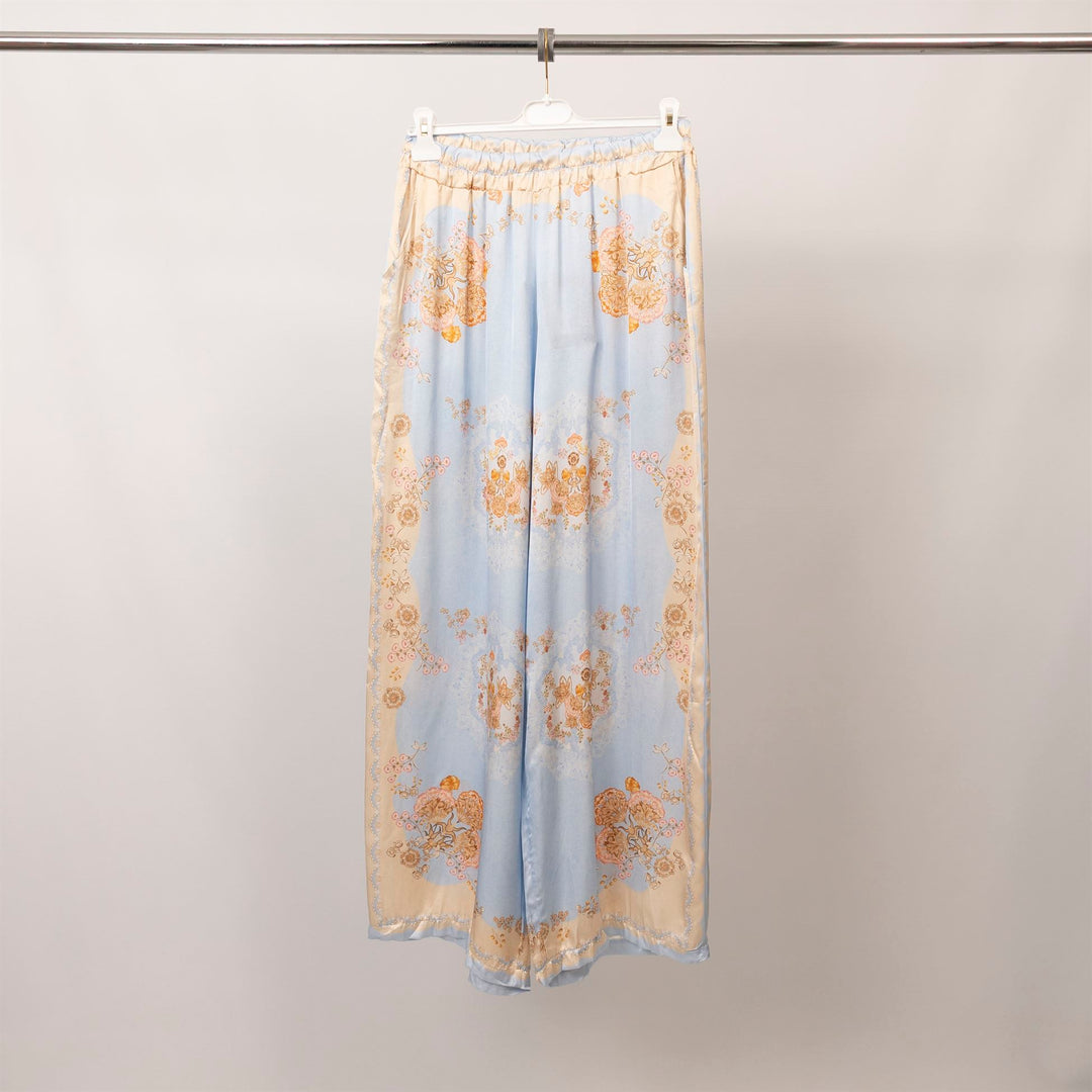 Pantalon satiné ample imprimé esprit baroque – KD9099VS-3