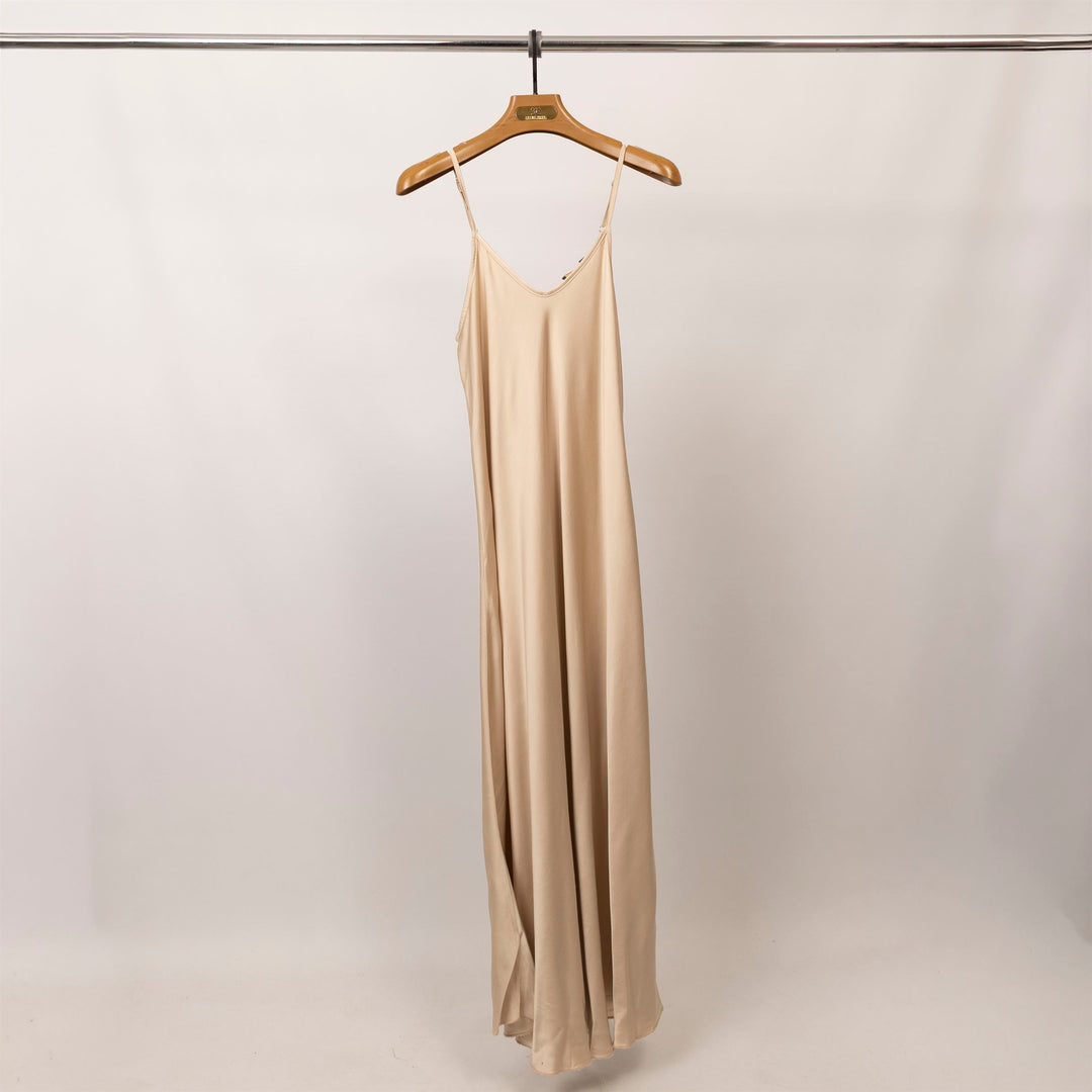 Robe longue satinée à fines bretelles – KD7505VS-2