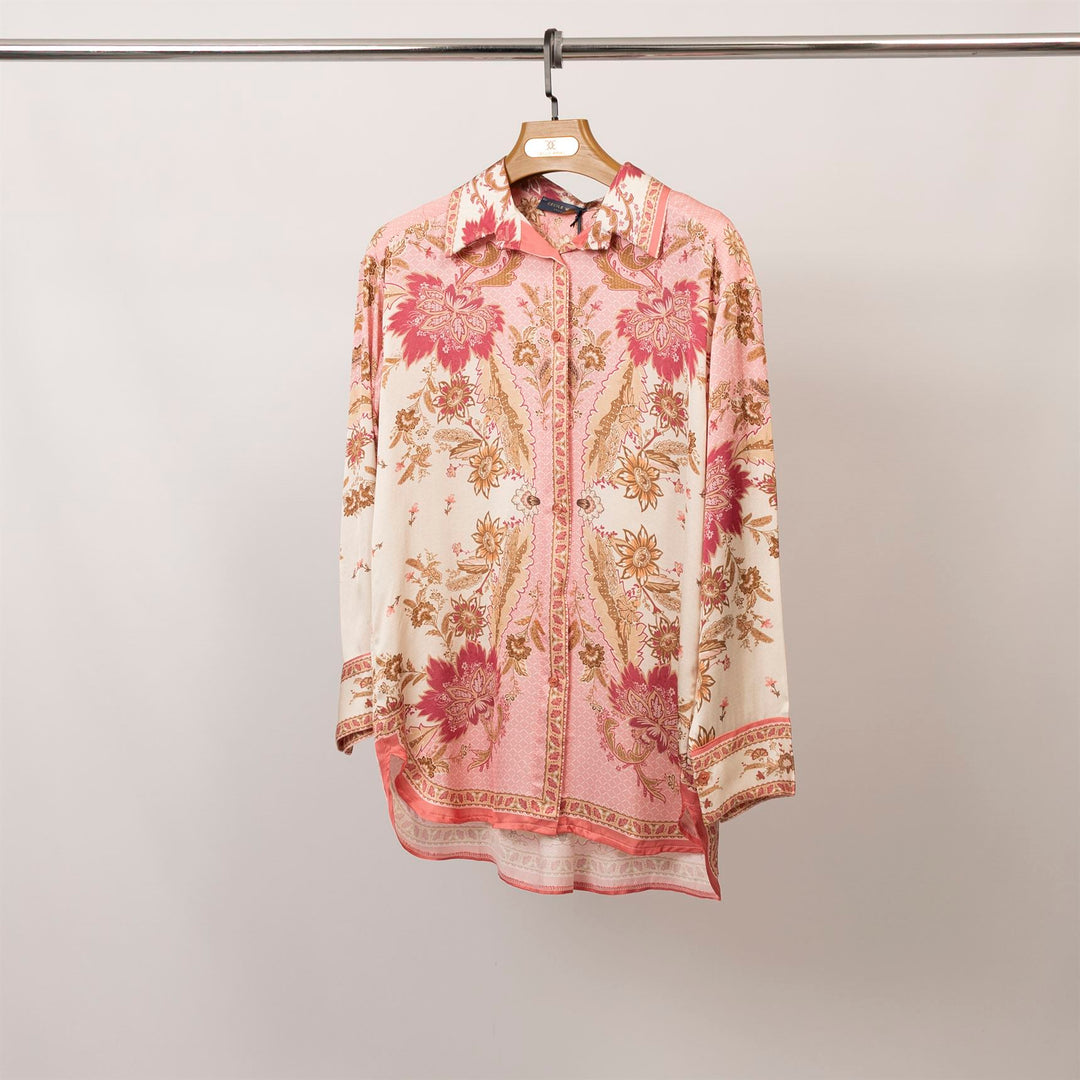Printed long-sleeved flowy shirt – KD8859VS