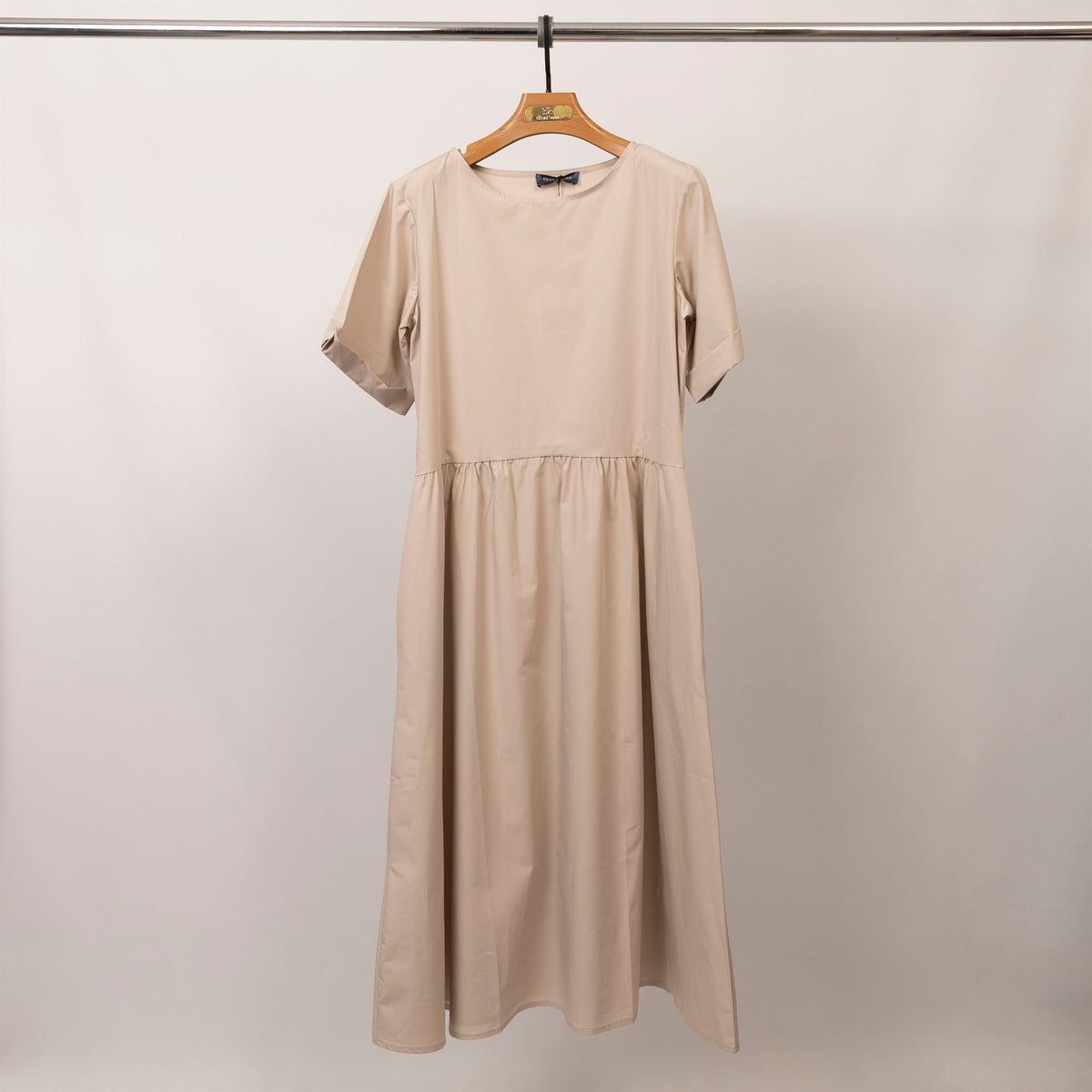 Plain maxi dress with short sleeves – cjy22515 