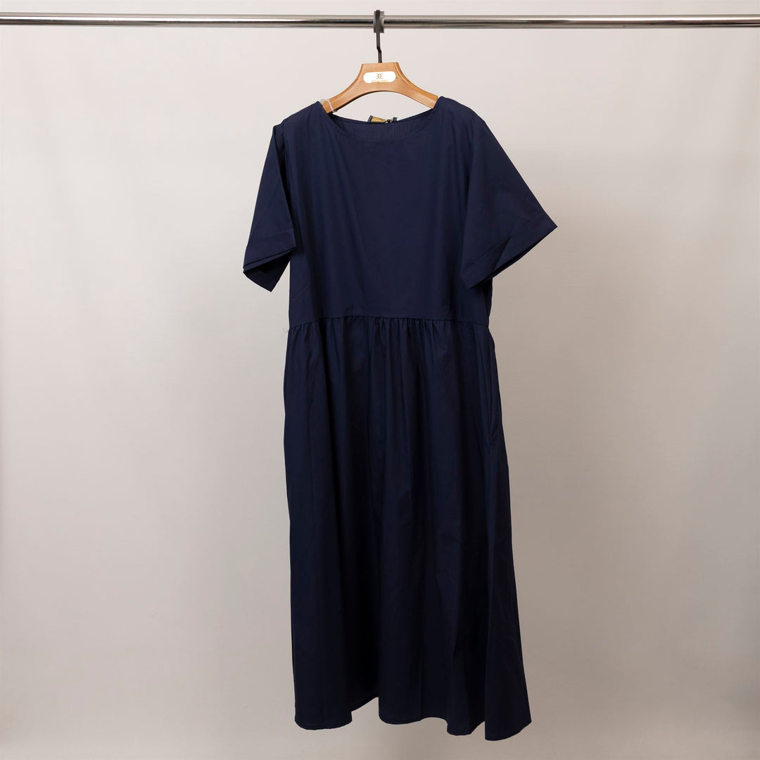 Plain maxi dress with short sleeves – CJY22515 