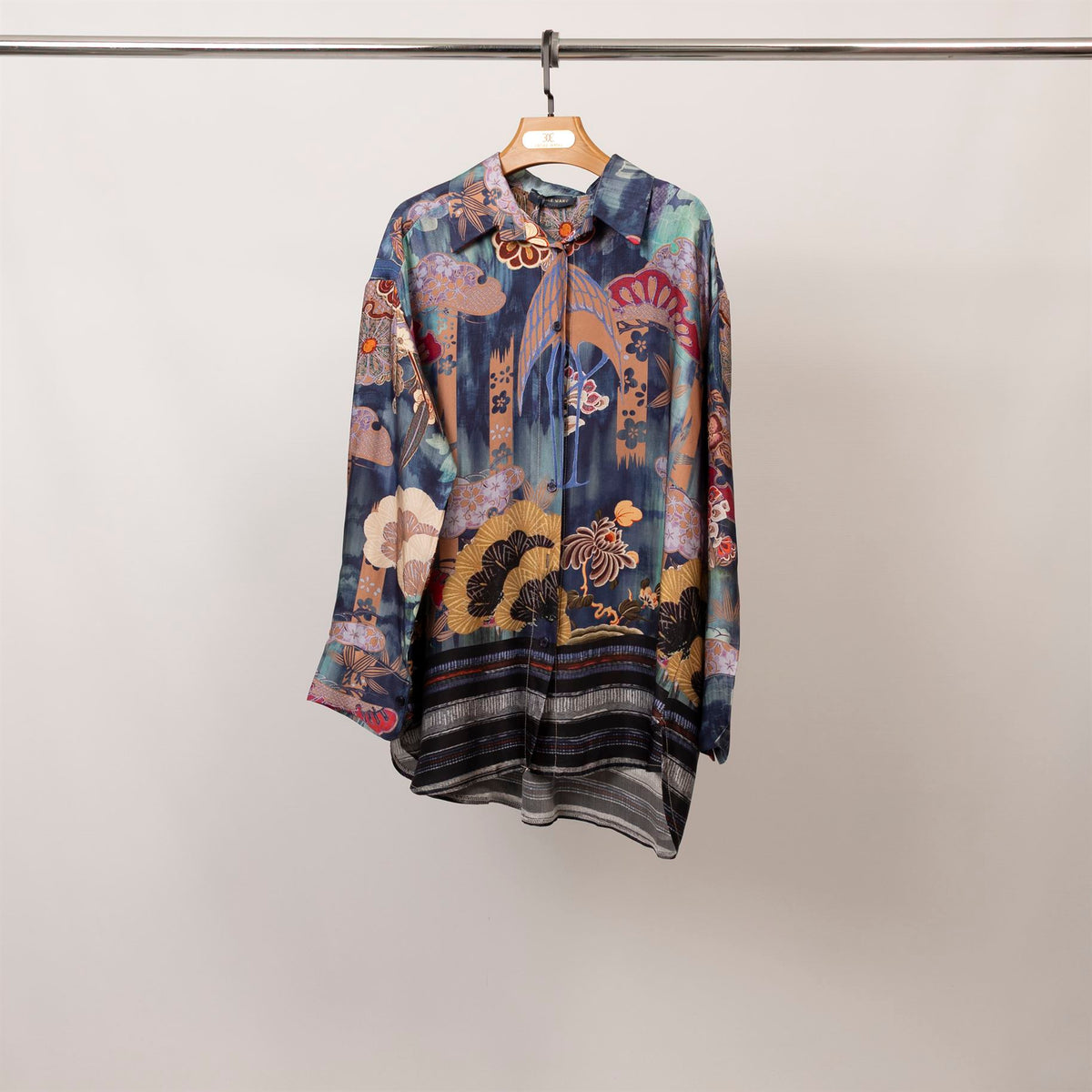 Satin shirt with japanese print – kd9285vs 33 