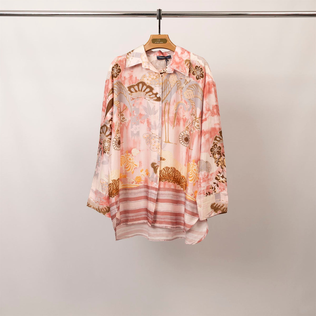 Satin shirt with japanese print – kd9285vs 33 