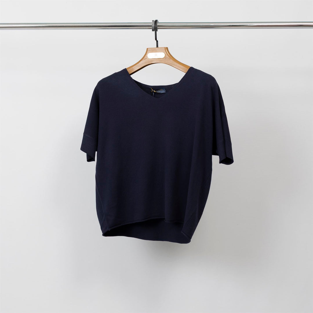 Pull fin oversize manches courtes col V – SVD6192