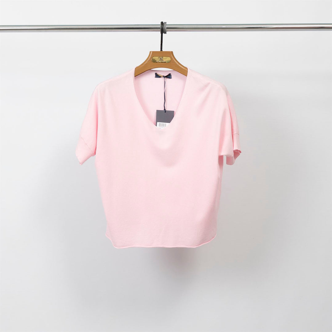 Pull fin oversize manches courtes col V – SVD6192