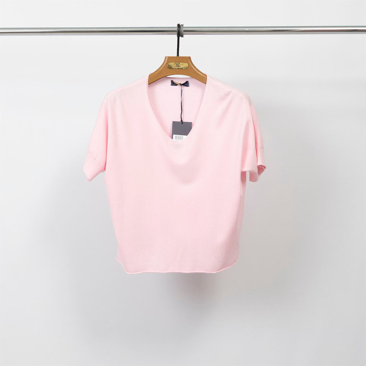 Thin oversized short sleeved v neck sweater – svd6192