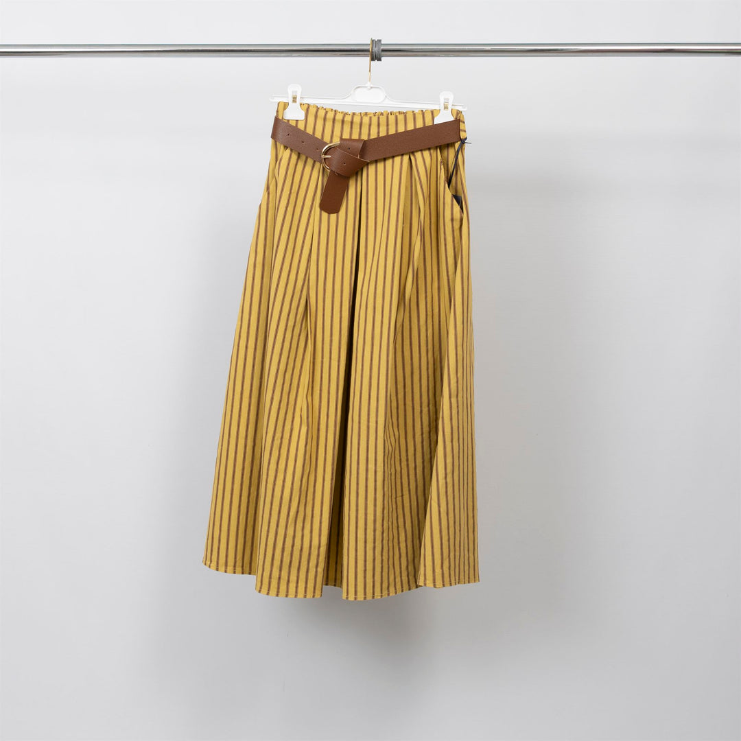 High-waisted striped belted skirt – TDM52123