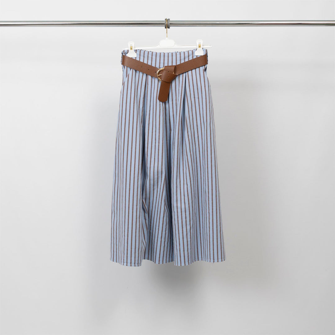 High-waisted striped belted skirt – TDM52123