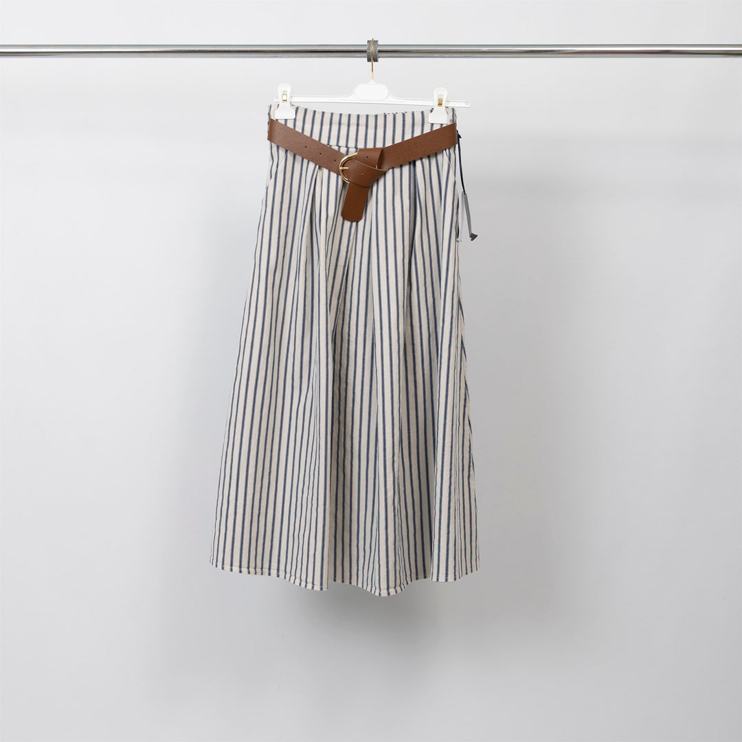 High-waisted striped belted skirt – TDM52123