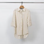 Load image into Gallery viewer, Striped long-cut shirt with classic collar – TDM50320-27
