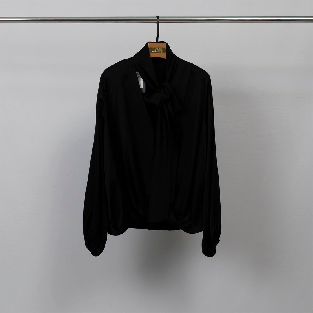 Satin blouse with scarf collar – KD9523VS-U