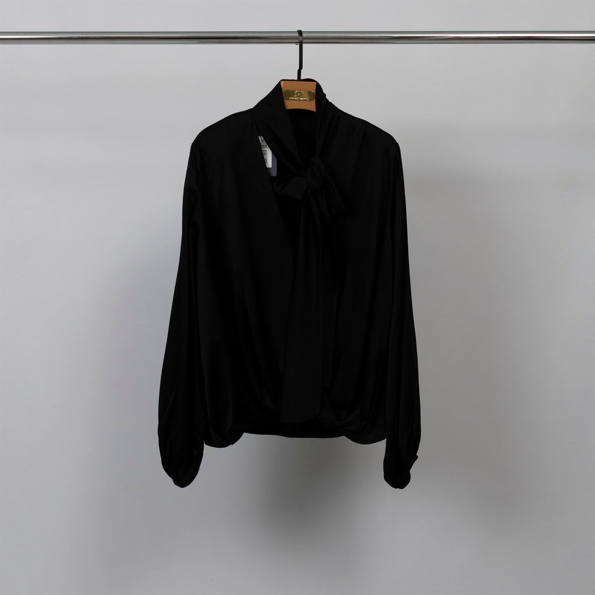 Satin blouse with scarf collar – kd9523vs u